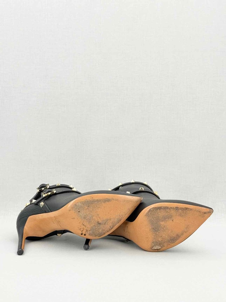 Pre - loved VALENTINO Rockstud Black Size EU 38 Ankle Boots at Reems Closet