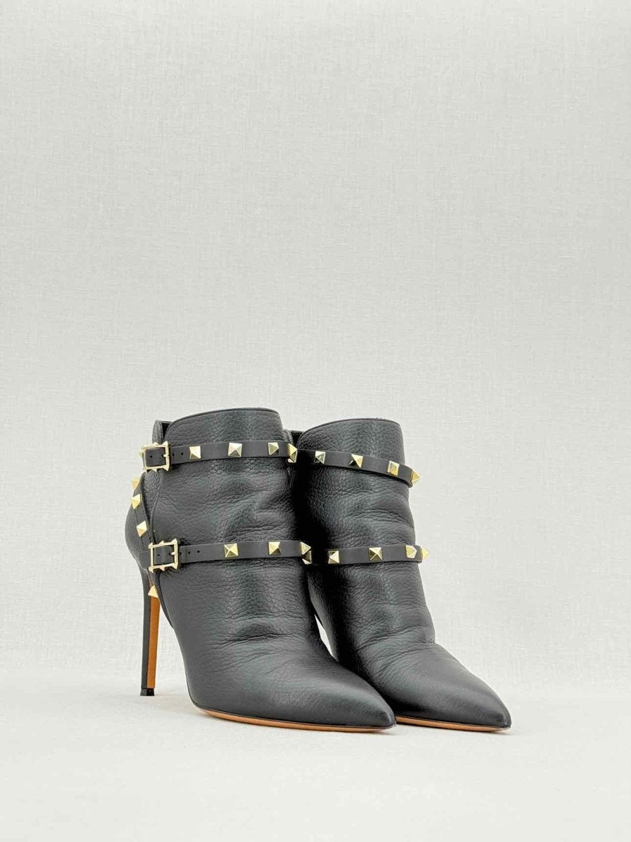 Pre - loved VALENTINO Rockstud Black Size EU 38 Ankle Boots at Reems Closet