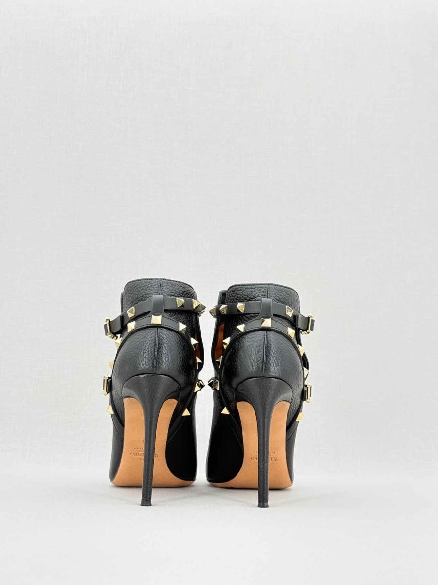 Pre - loved VALENTINO Rockstud Black Size EU 38 Ankle Boots at Reems Closet