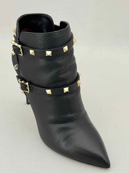 Pre - loved VALENTINO Rockstud Black Size EU 38 Ankle Boots at Reems Closet