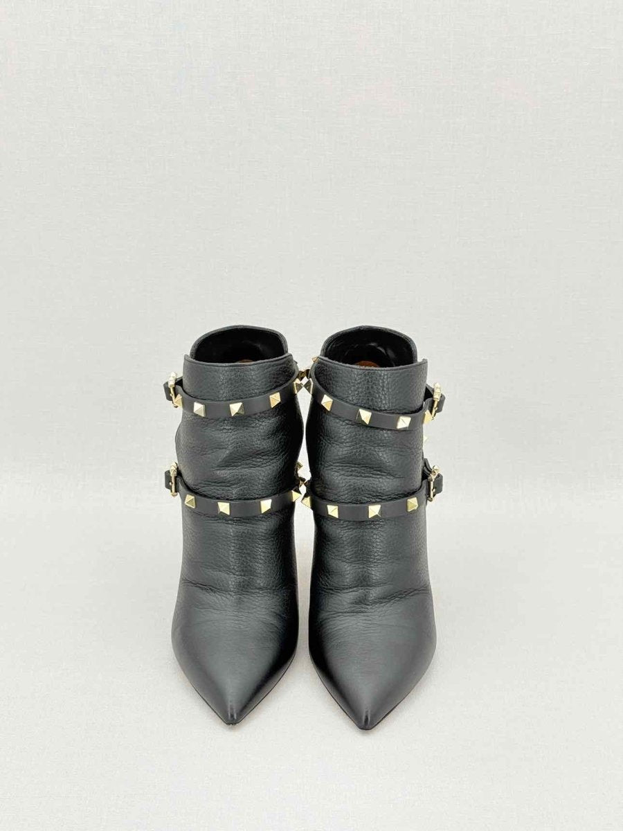 Pre - loved VALENTINO Rockstud Black Size EU 38 Ankle Boots at Reems Closet