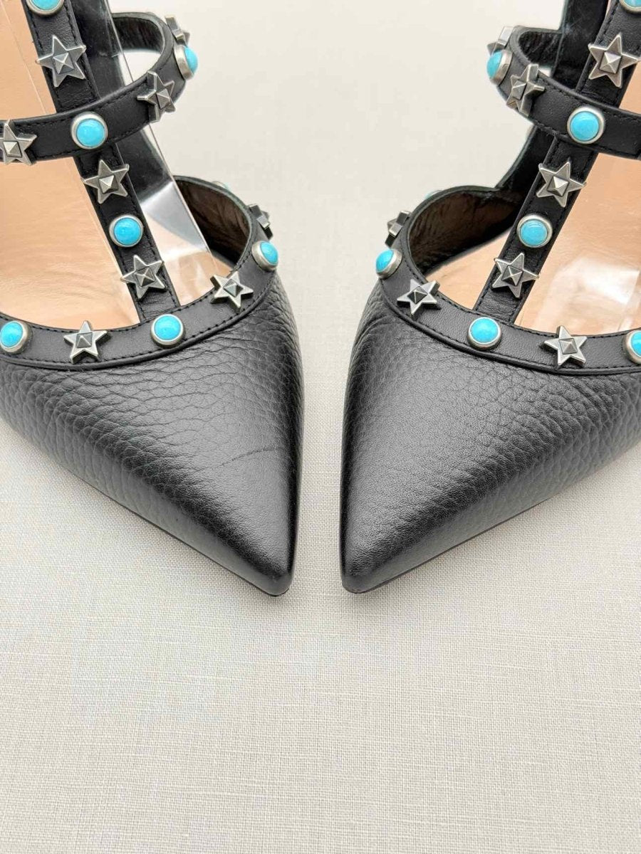 Pre-loved VALENTINO Rockstud Black Size EU 39.5 Pumps at Reems Closet