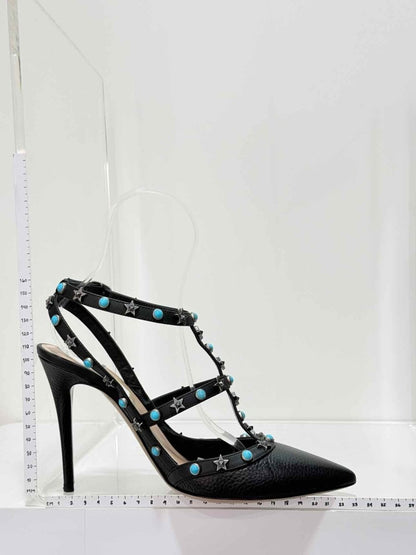 Pre-loved VALENTINO Rockstud Black Size EU 39.5 Pumps at Reems Closet