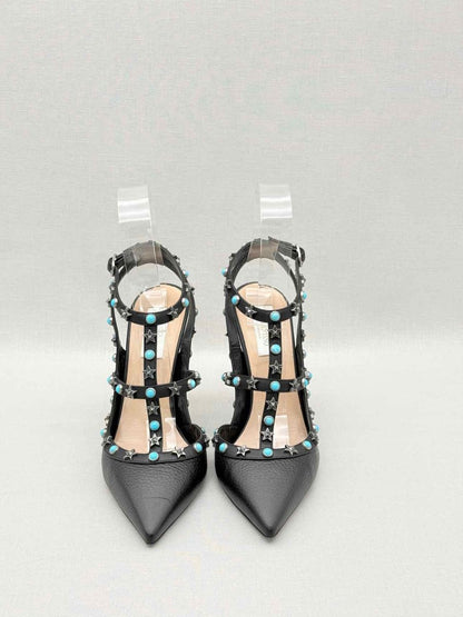 Pre-loved VALENTINO Rockstud Black Size EU 39.5 Pumps at Reems Closet