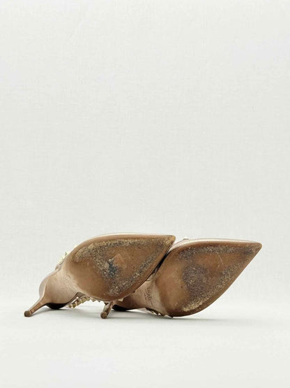 Pre - loved VALENTINO Rockstud Gold & Pink Size EU 38.5 Pumps at Reems Closet