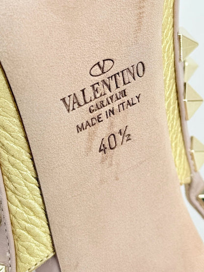 Pre - loved VALENTINO Rockstud Gold Size EU 40.5 Pumps at Reems Closet