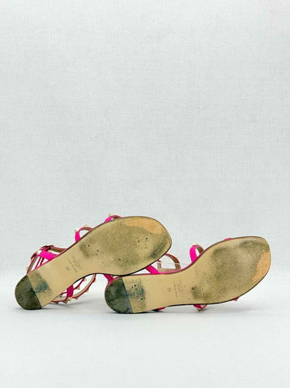 Pre - loved VALENTINO Rockstud Pink Size EU 38 Flat Shoes at Reems Closet