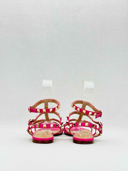 Pre - loved VALENTINO Rockstud Pink Size EU 38 Flat Shoes at Reems Closet