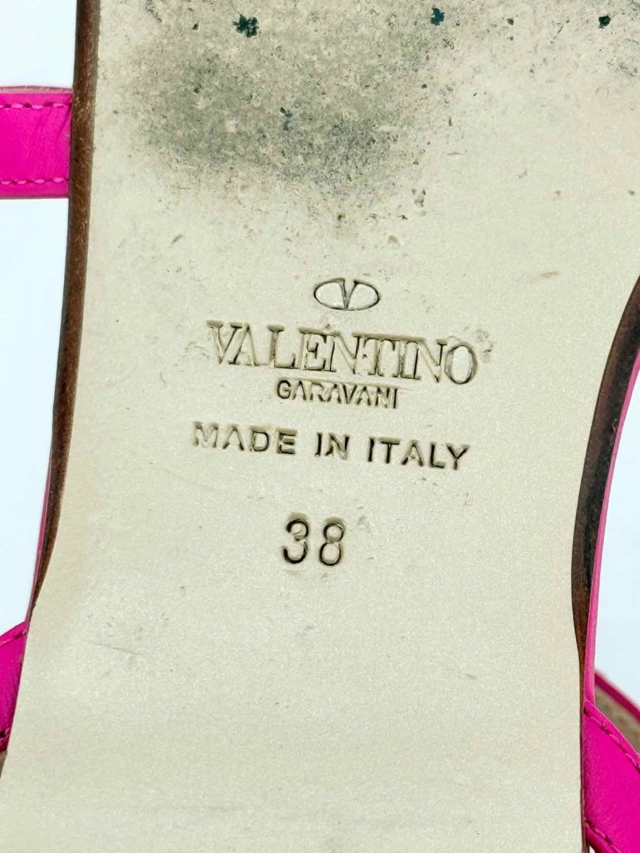 Pre - loved VALENTINO Rockstud Pink Size EU 38 Flat Shoes at Reems Closet