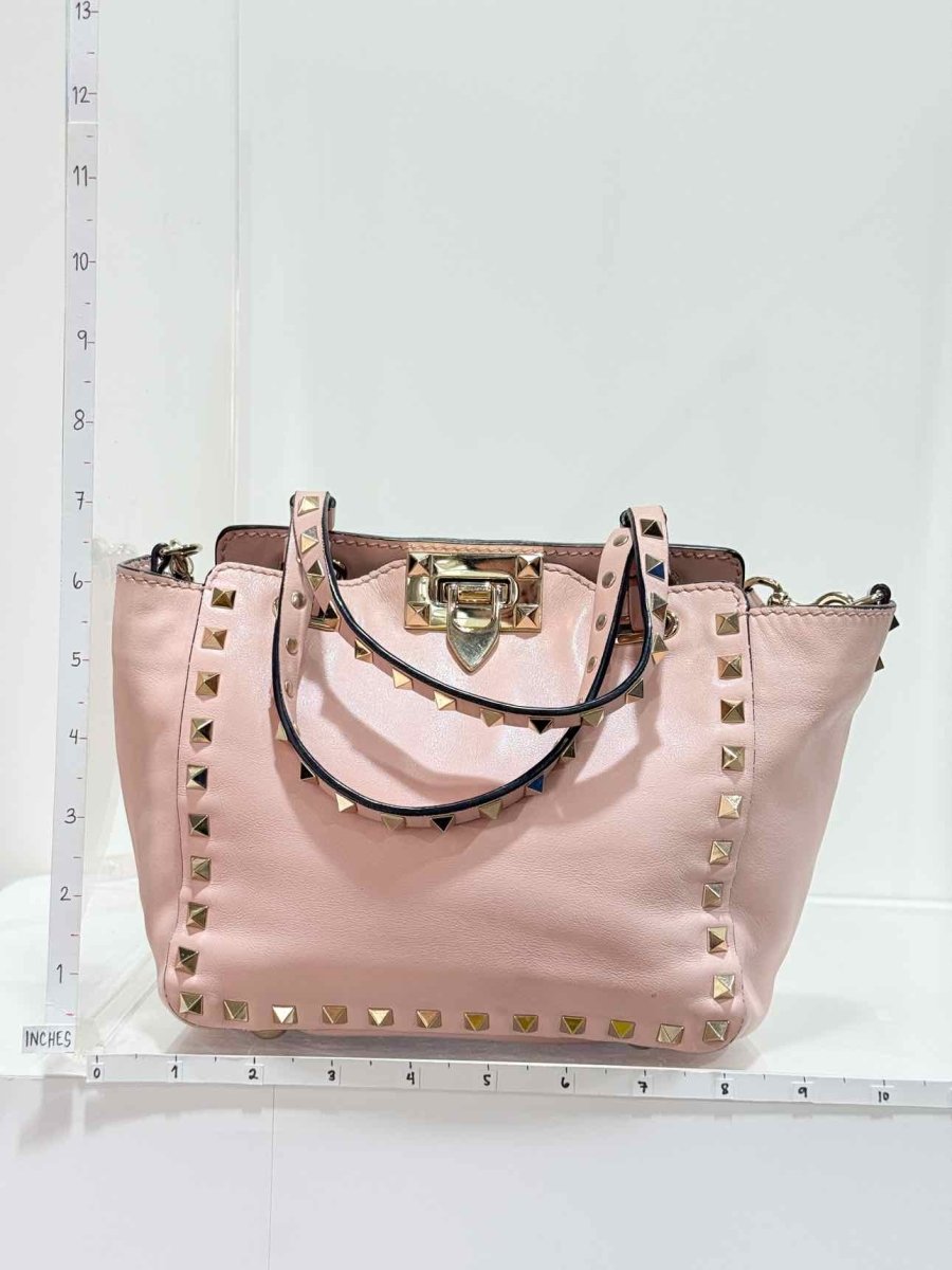 Pre - loved VALENTINO Rockstud Pink Tote Bag at Reems Closet