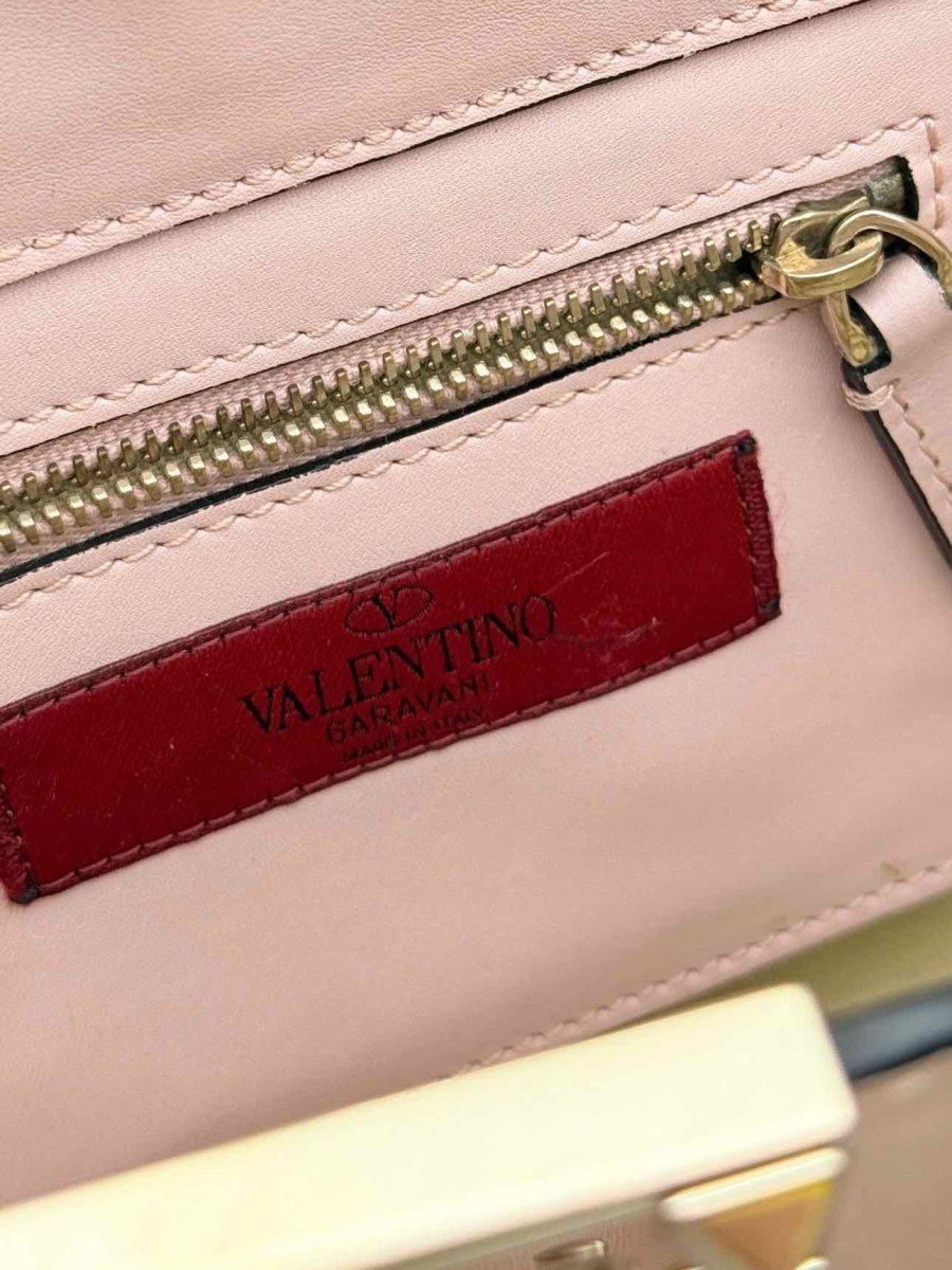 Pre - loved VALENTINO Rockstud Pink Tote Bag at Reems Closet