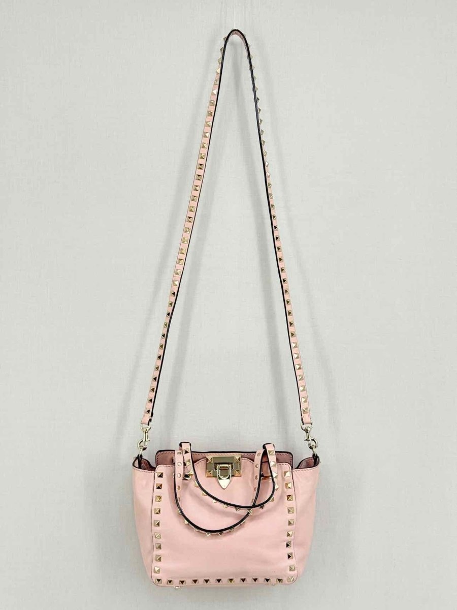 Pre - loved VALENTINO Rockstud Pink Tote Bag at Reems Closet