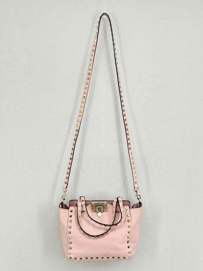 Pre - loved VALENTINO Rockstud Pink Tote Bag at Reems Closet