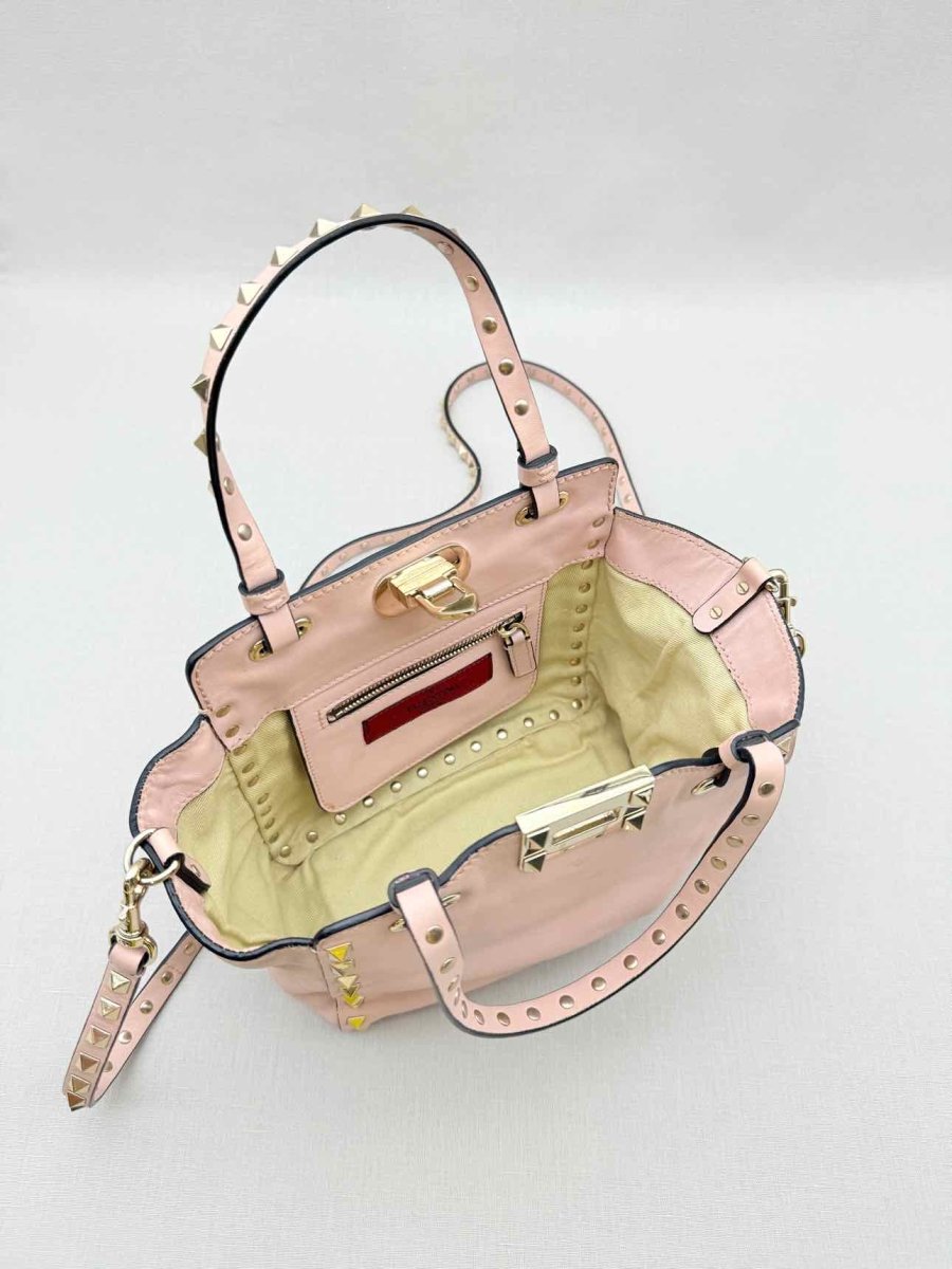 Pre - loved VALENTINO Rockstud Pink Tote Bag at Reems Closet