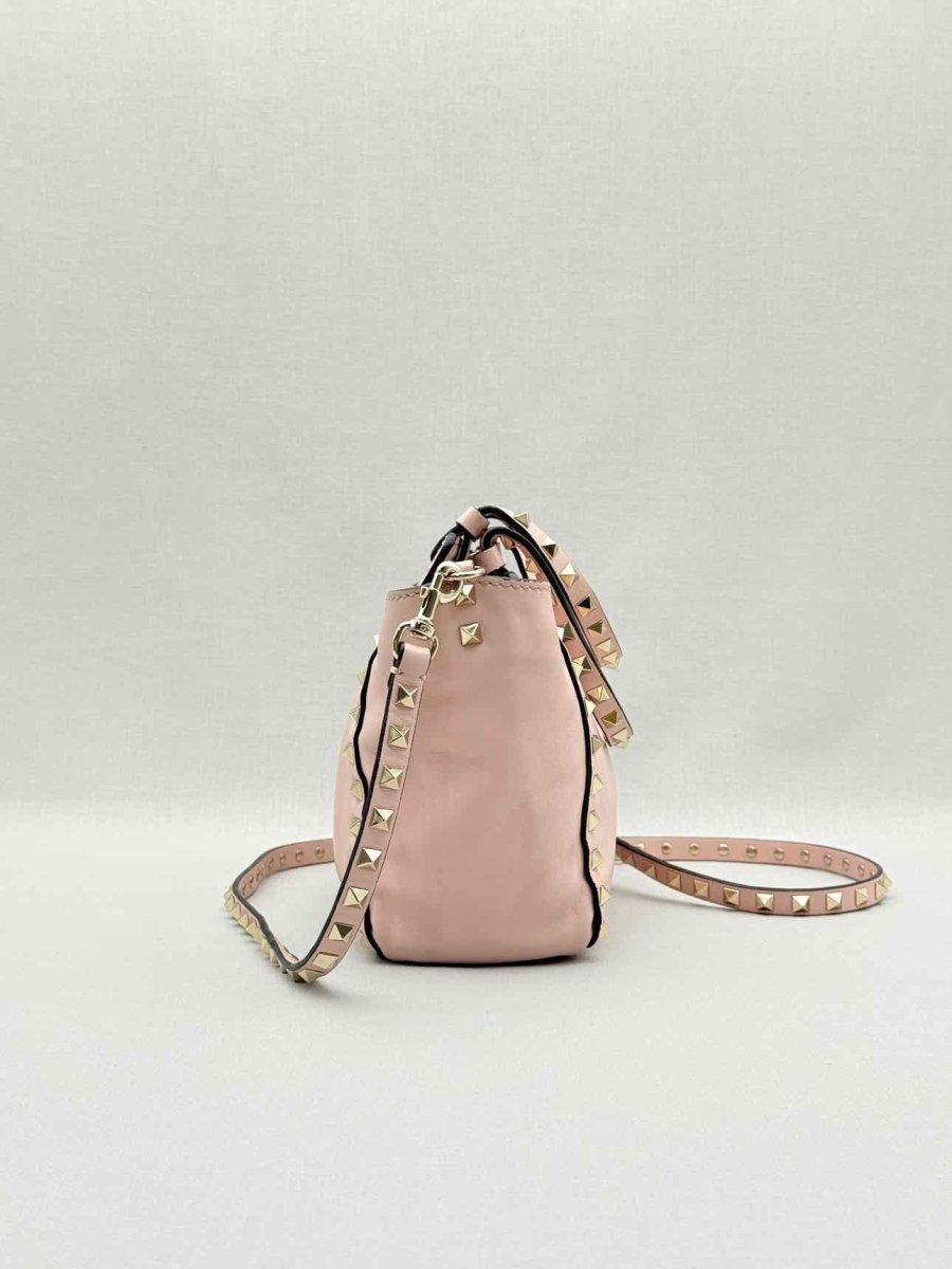 Pre - loved VALENTINO Rockstud Pink Tote Bag at Reems Closet