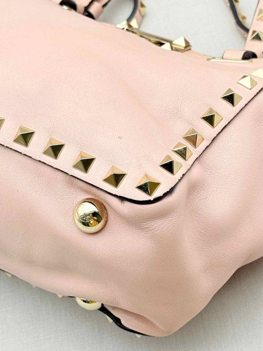 Pre - loved VALENTINO Rockstud Pink Tote Bag at Reems Closet