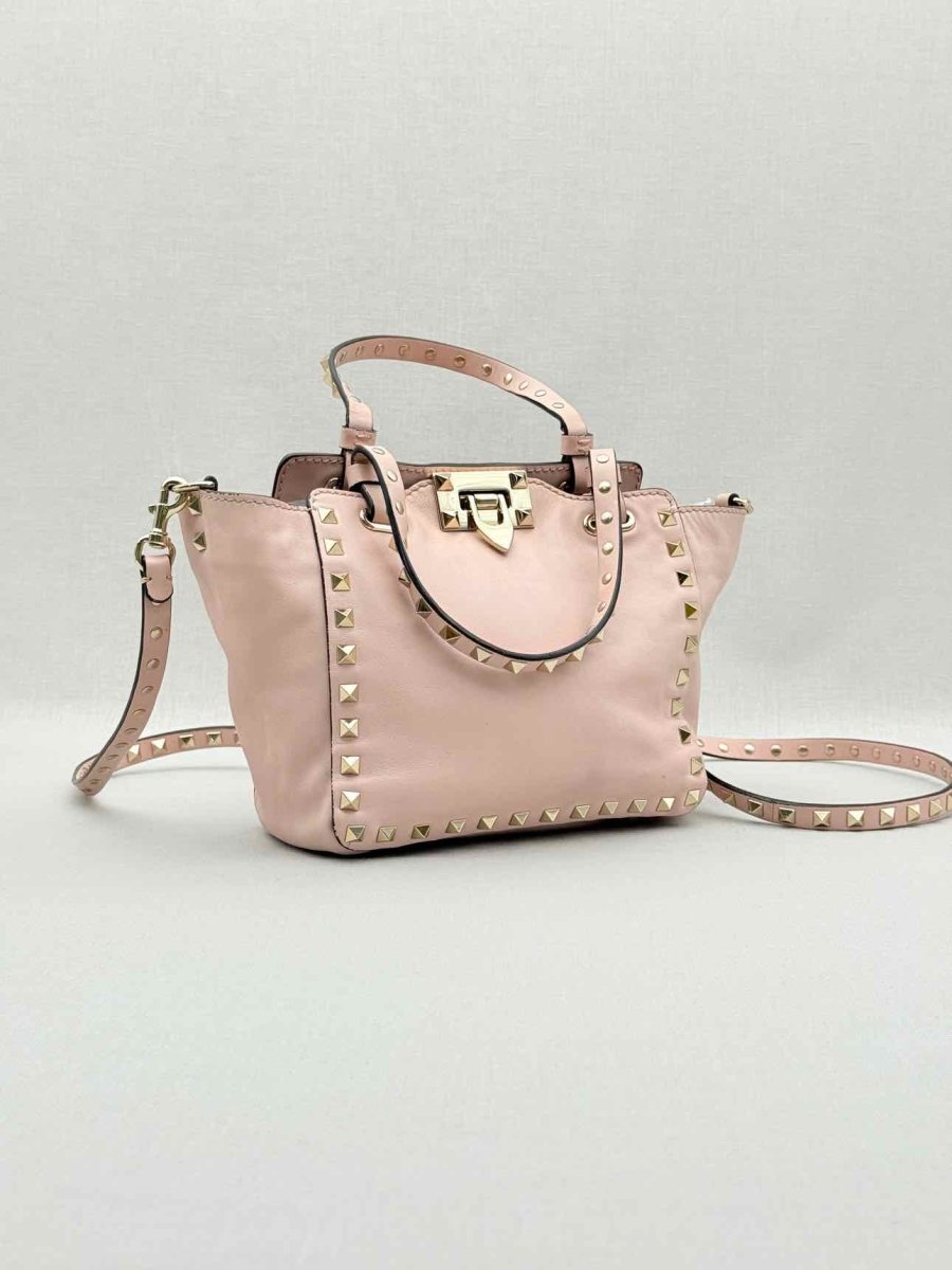 Pre - loved VALENTINO Rockstud Pink Tote Bag at Reems Closet