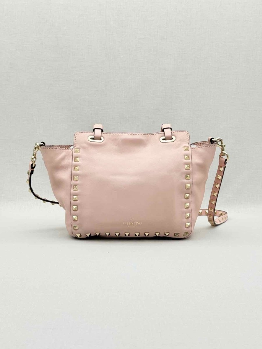 Pre - loved VALENTINO Rockstud Pink Tote Bag at Reems Closet