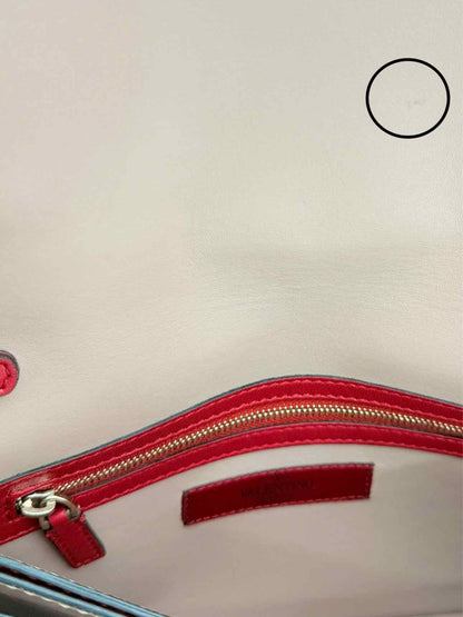 Pre - loved VALENTINO Rockstud Red Clutch at Reems Closet