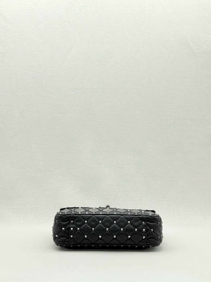 Pre - loved VALENTINO Rockstud Spike Black Crossbody at Reems Closet