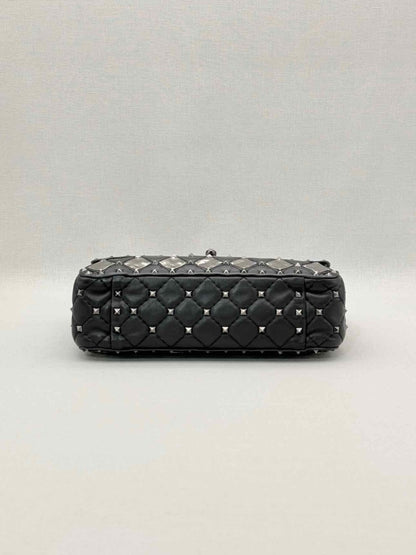 Pre-loved VALENTINO Rockstud Spike Black Shoulder Bag at Reems Closet