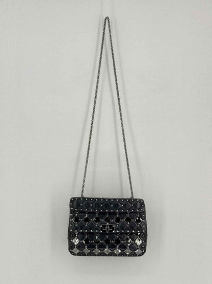 Pre-loved VALENTINO Rockstud Spike Black Shoulder Bag at Reems Closet
