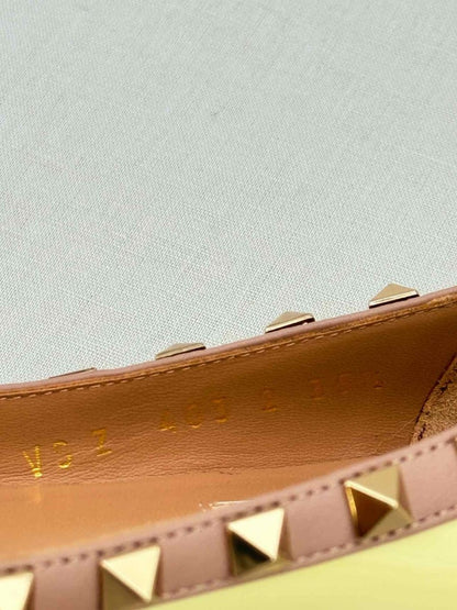 Pre - loved VALENTINO Rockstud Yellow Size EU 35.5 Ballet Flats at Reems Closet