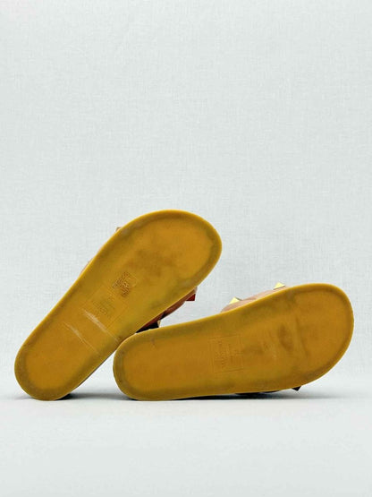 Pre - loved VALENTINO Roman Stud Beige Size EU 38 Slides at Reems Closet