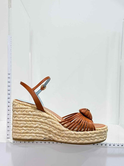 Pre - loved VALENTINO Royal Brown Size EU 37 Wedges at Reems Closet