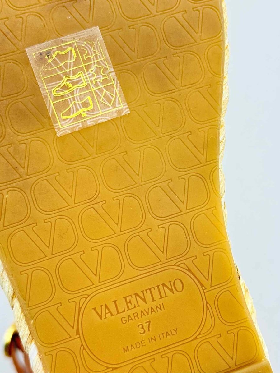 Pre - loved VALENTINO Royal Brown Size EU 37 Wedges at Reems Closet