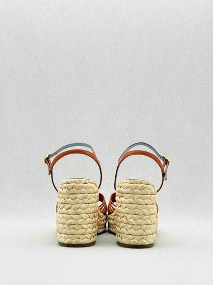 Pre - loved VALENTINO Royal Brown Size EU 37 Wedges at Reems Closet