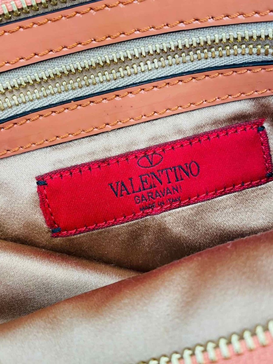 Pre - loved VALENTINO Slouch Peach Crossbody at Reems Closet