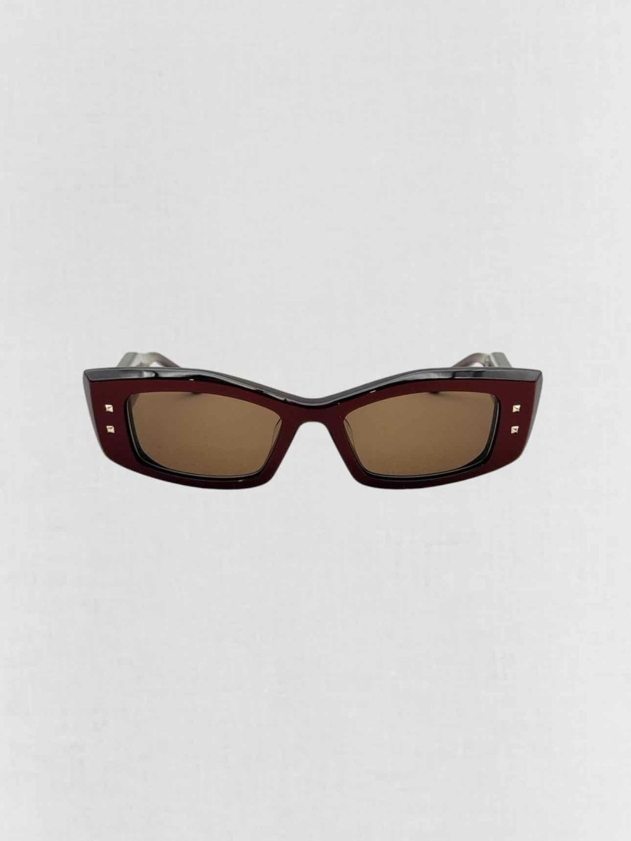 Pre-loved VALENTINO Special Edition Burgundy Sunglasses at Reems Closet