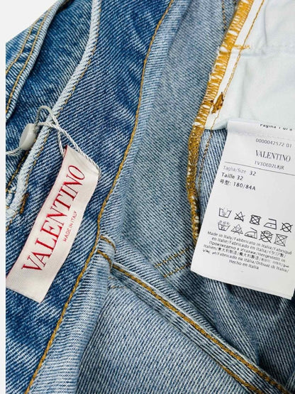 Pre - loved VALENTINO Straight Leg Blue Jeans at Reems Closet