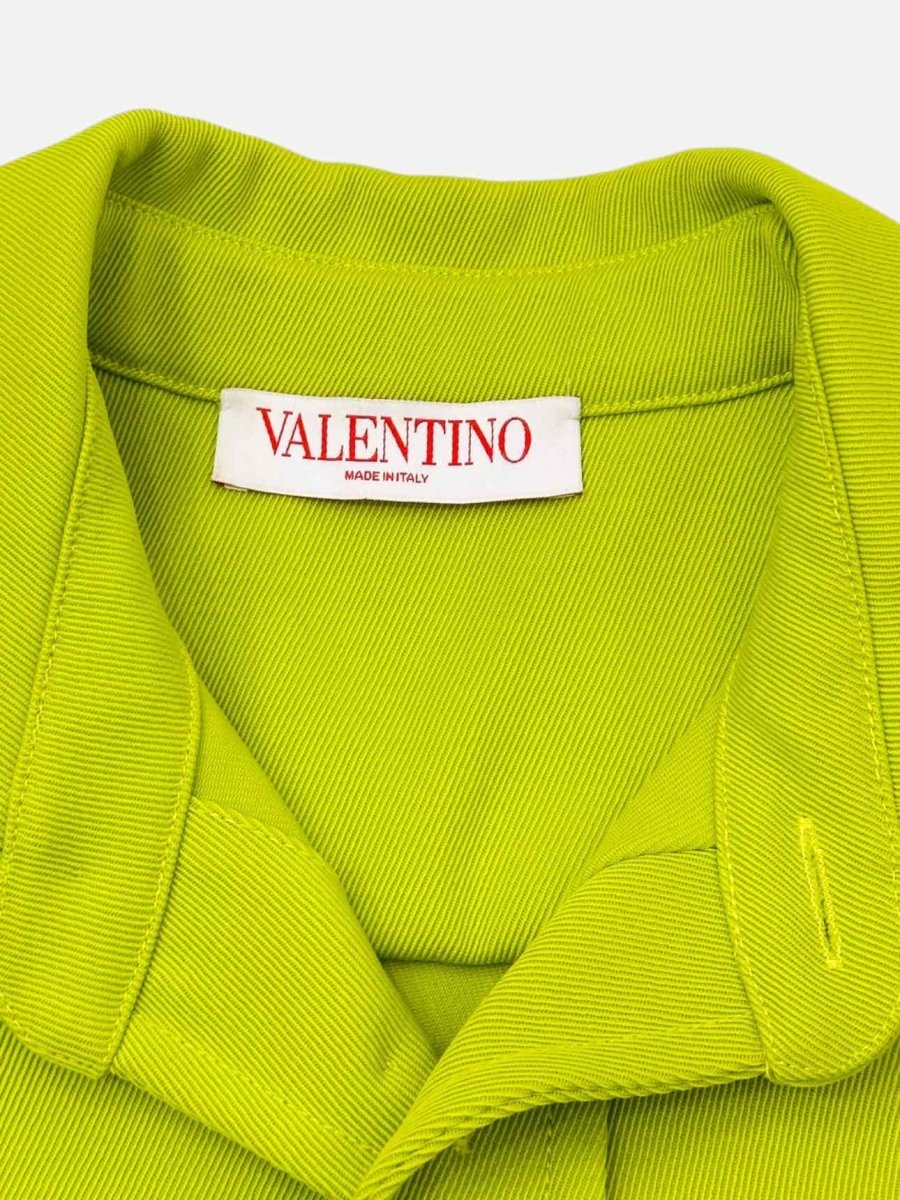 Pre - loved VALENTINO Tailored Lime Green Top & Pants Outfit at Reems Closet