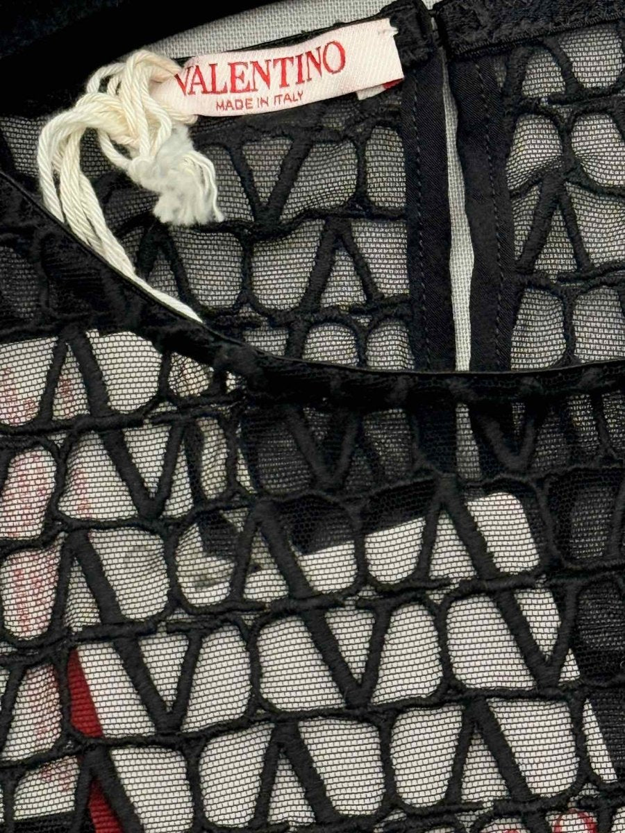 Pre - loved VALENTINO Toile Iconographe Black Size Small Bodysuit at Reems Closet