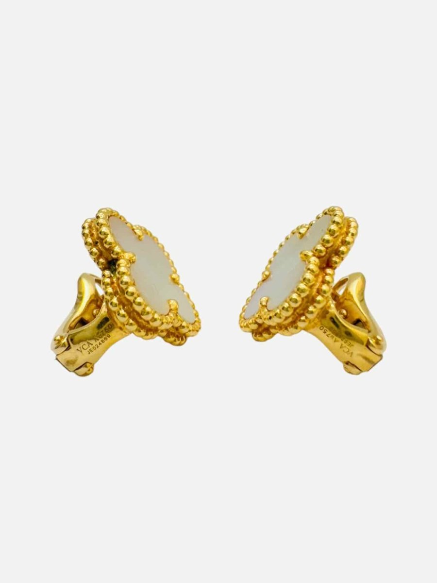 Pre - loved VAN CLEEF & ARPELS Alhambra Earrings at Reems Closet