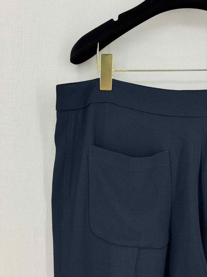 Pre-loved VANESSA BRUNO Navy Blue Size US 6 Pants at Reems Closet