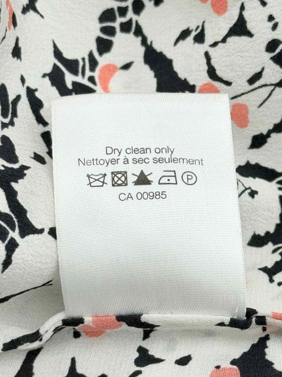 Pre - loved VERONICA BEARD Beige Multicolor Print Size US 12 Blouse at Reems Closet