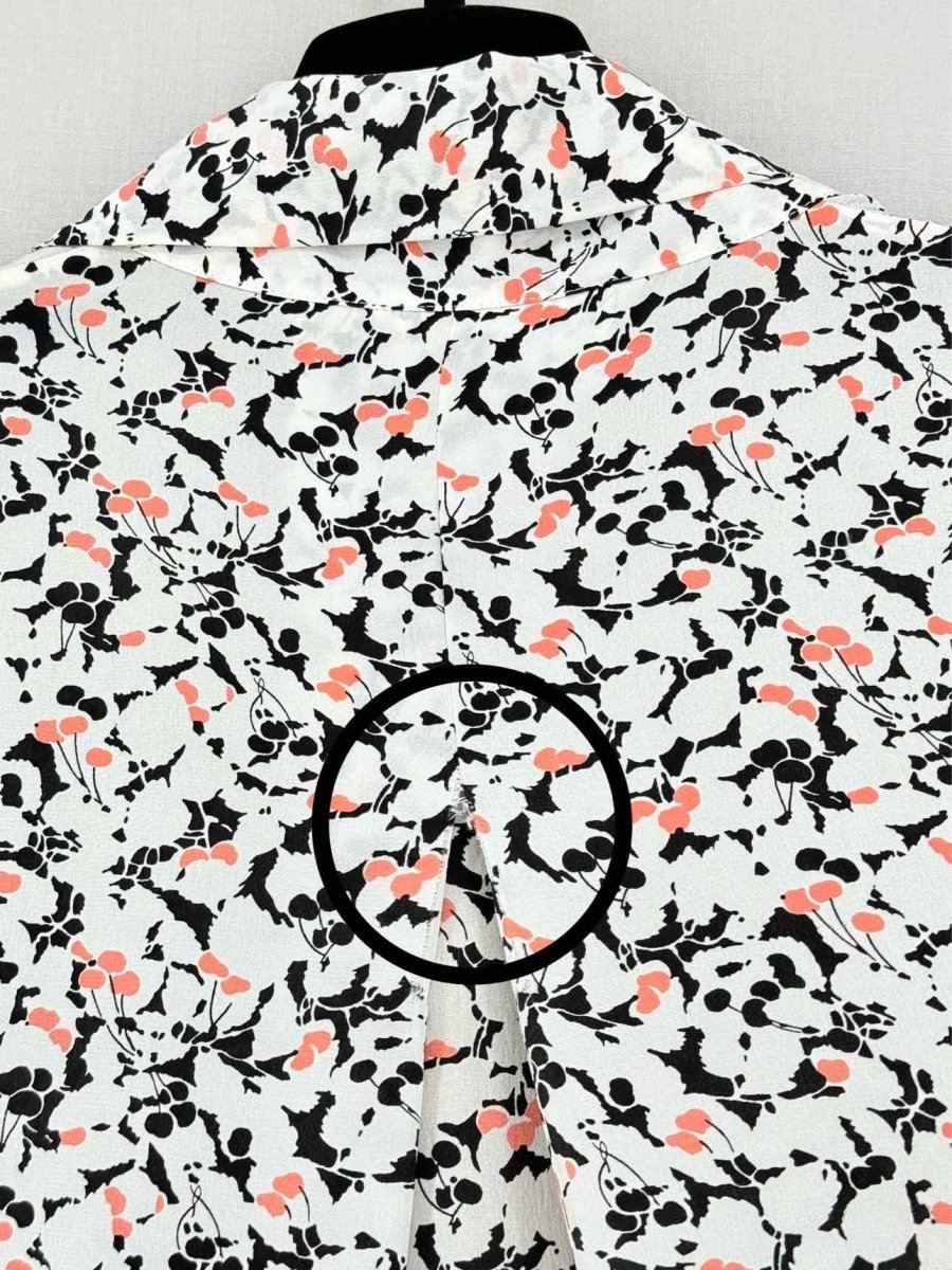 Pre - loved VERONICA BEARD Beige Multicolor Print Size US 12 Blouse at Reems Closet