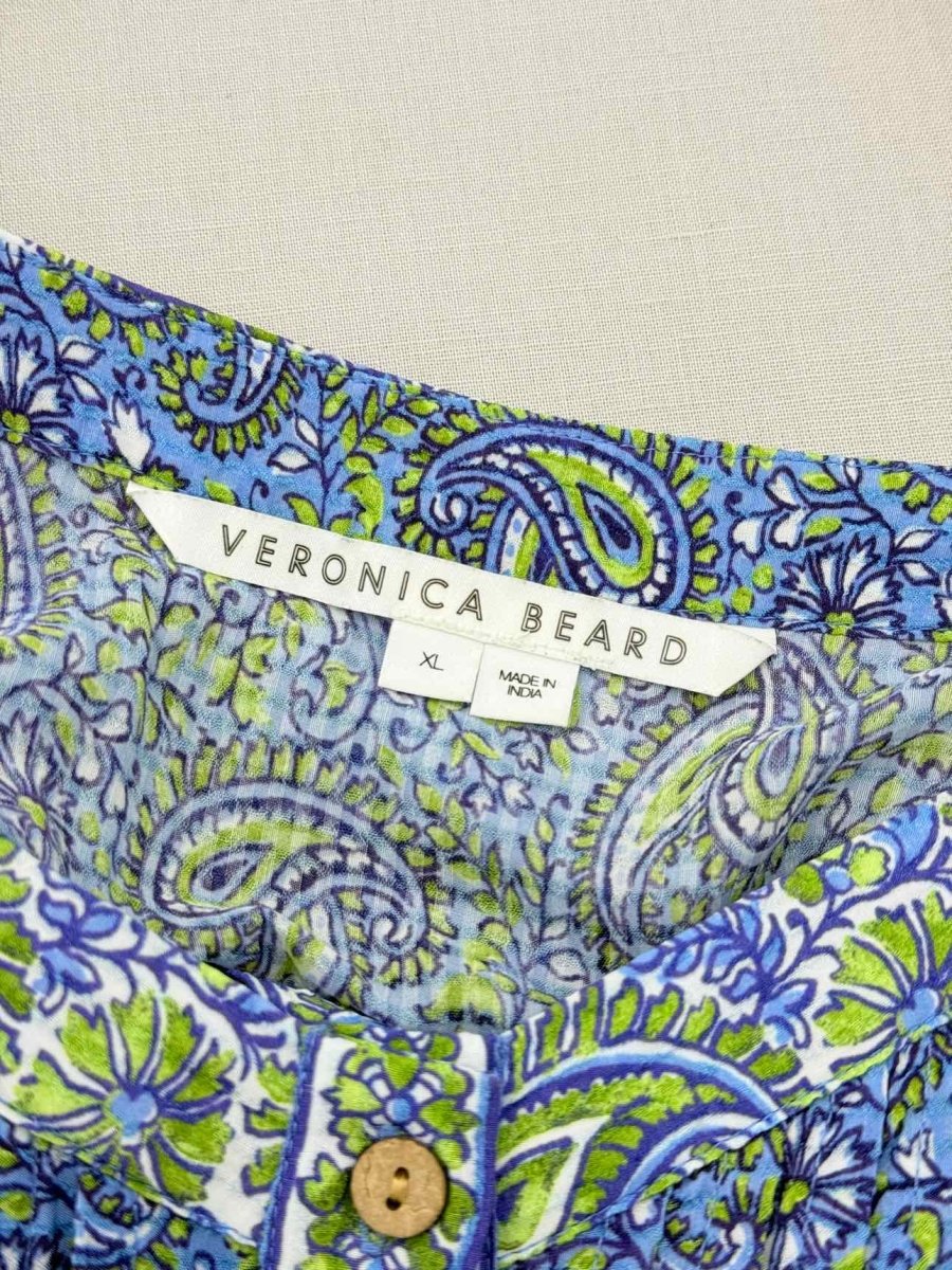 Pre-loved VERONICA BEARD Blue Multicolor Size XLarge Midi Dress at Reems Closet