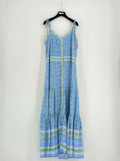 Pre-loved VERONICA BEARD Blue Multicolor Size XLarge Midi Dress at Reems Closet