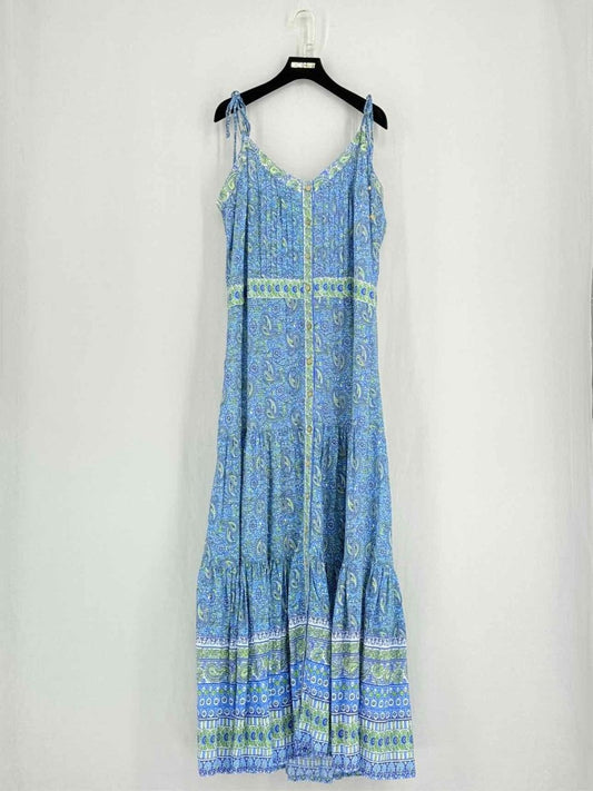 Pre-loved VERONICA BEARD Blue Multicolor Size XLarge Midi Dress at Reems Closet