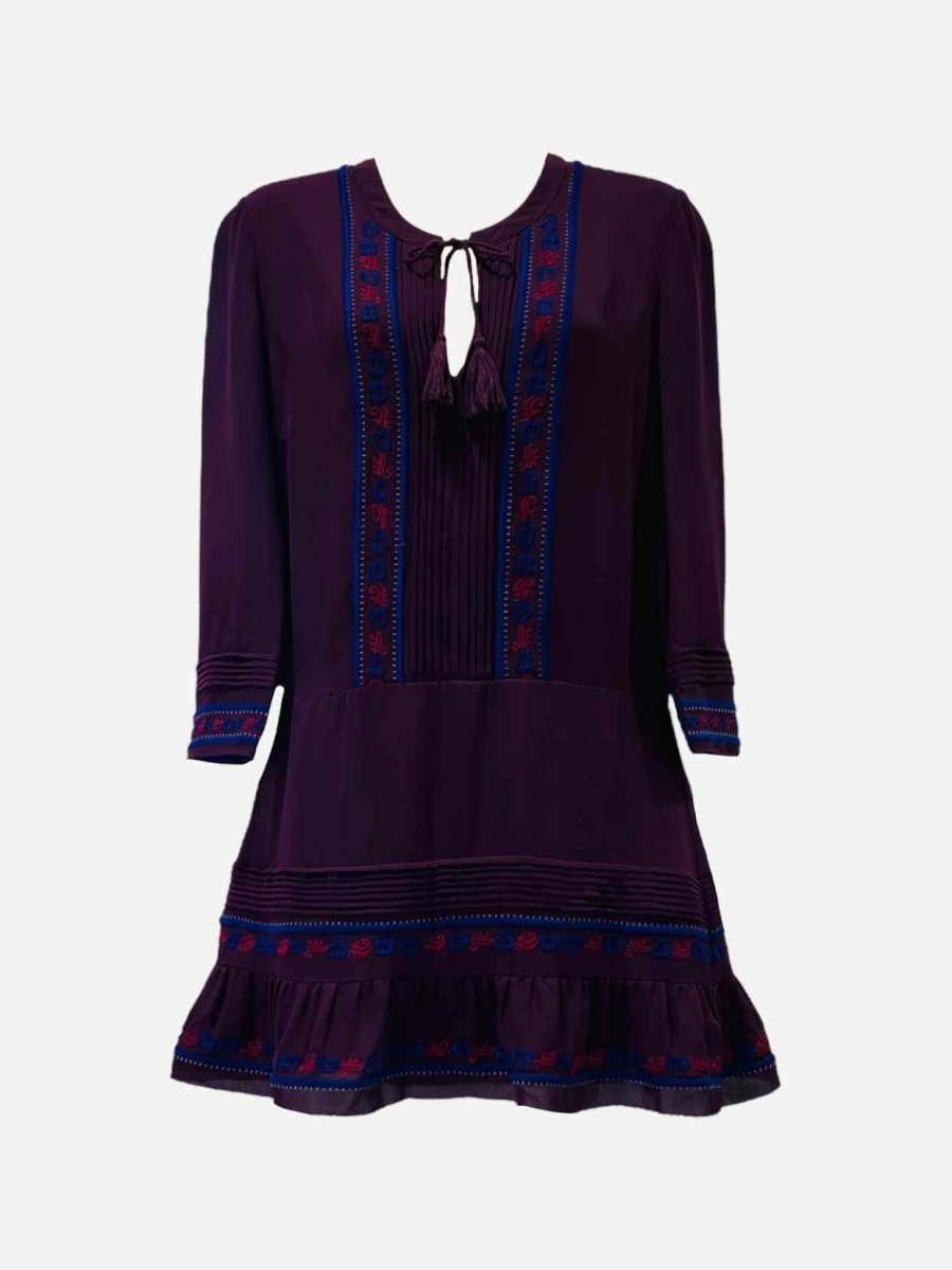 Pre - loved VERONICA BEARD Katia Purple Short Dress at Reems Closet