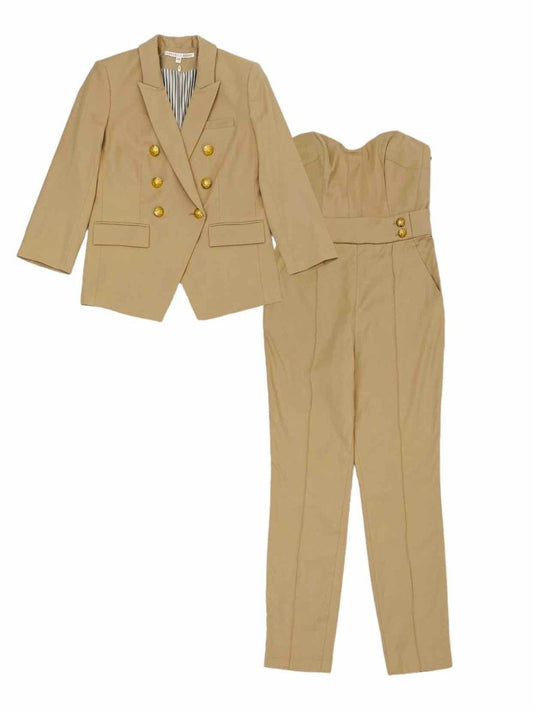 Pre - loved VERONICA BEARD Tube Tan Jacket & Jumpsuit Outfit at Reems Closet