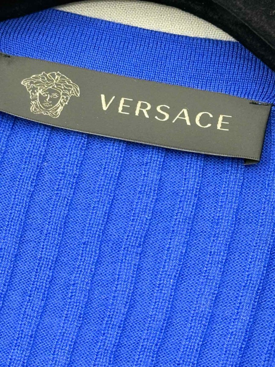 Pre - loved VERSACE Blue Size US 2 Top at Reems Closet