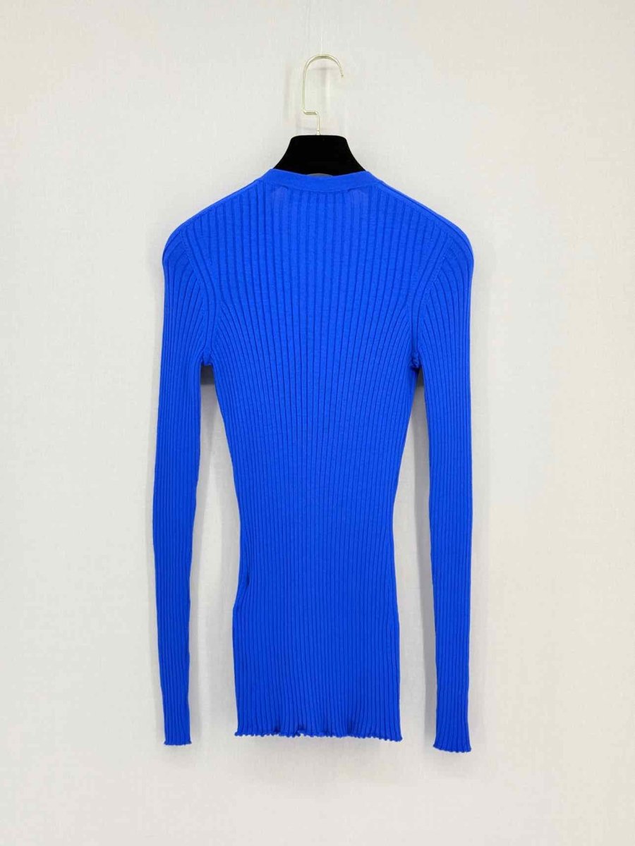 Pre - loved VERSACE Blue Size US 2 Top at Reems Closet