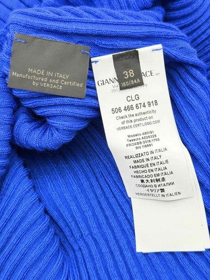 Pre - loved VERSACE Blue Size US 2 Top at Reems Closet