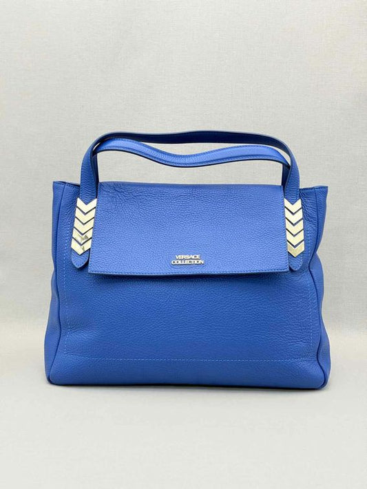 Pre-loved VERSACE COLLECTION Blue Top Handle at Reems Closet