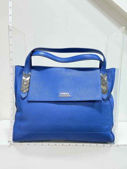 Pre-loved VERSACE COLLECTION Blue Top Handle at Reems Closet